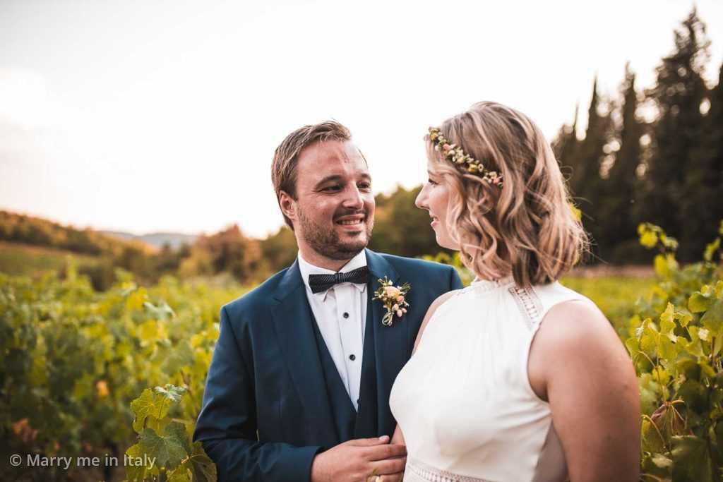 Toskana Hochzeit in den Weinbergen